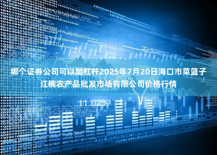 哪个证券公司可以加杠杆2025年7月20日海口市菜篮子江楠农产品批发市场有限公司价格行情